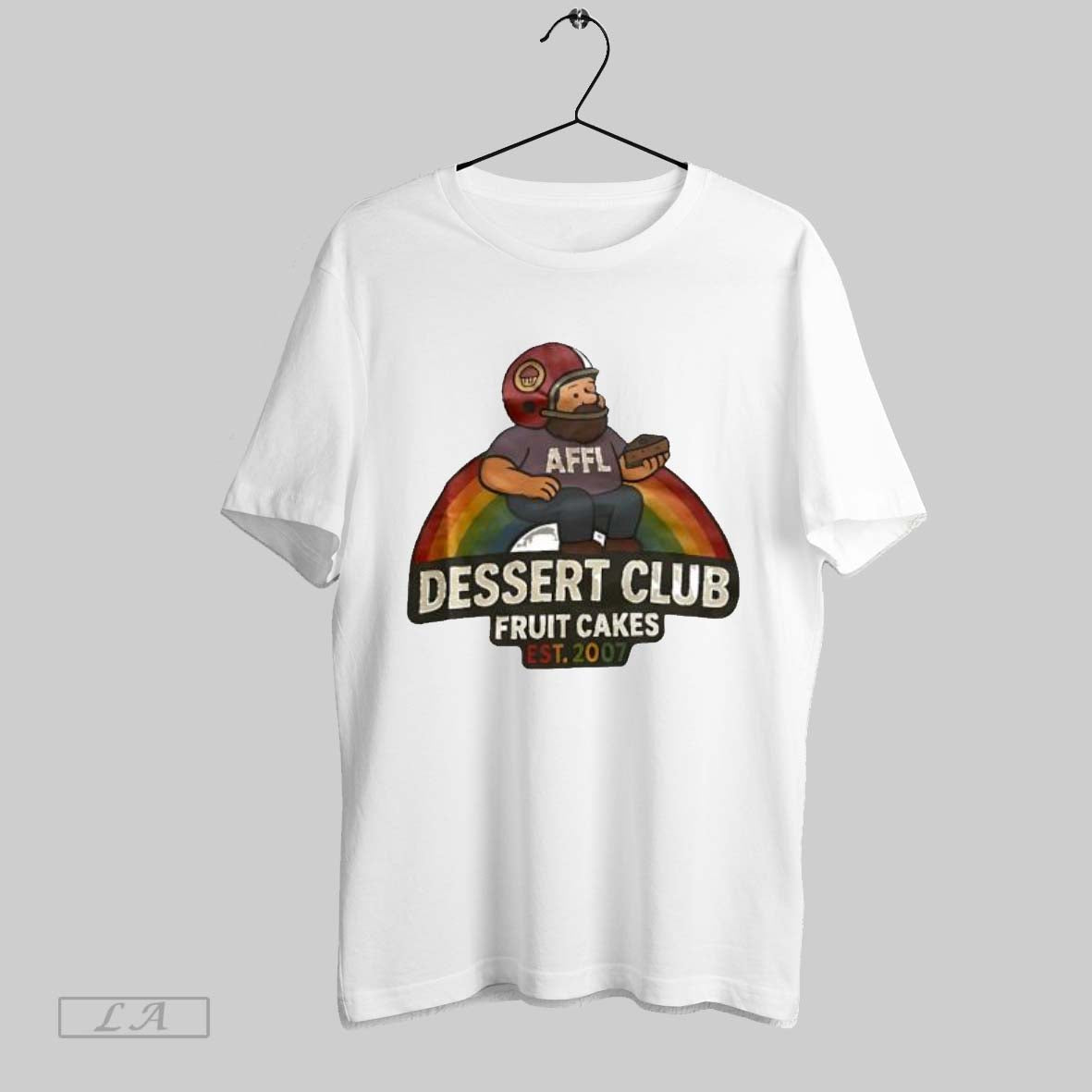 Original Affl Dessert Club Fruit Cakes Est 2007 Rainbow Football Player