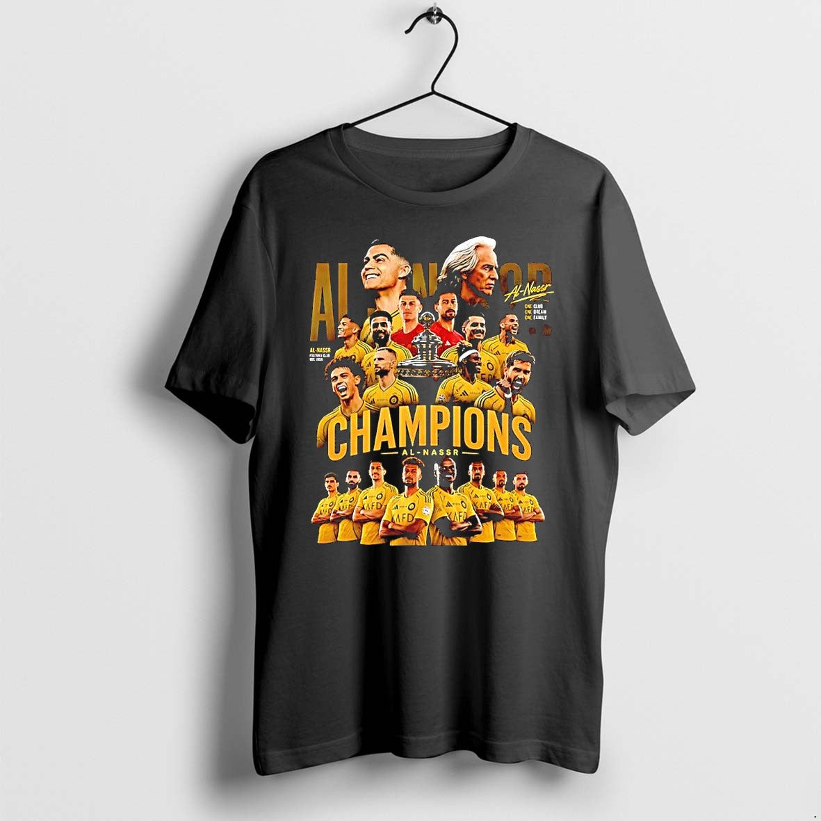 Original Al Nassr Saudi Pro League Champions 2026 Football Team Tshirts Jpg