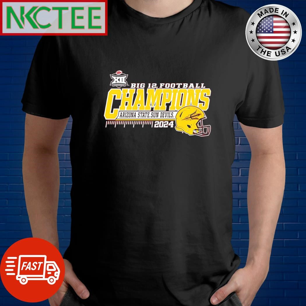Original Big 12 Football Champions Arizona State Sun Devils 2024 helmet shirt