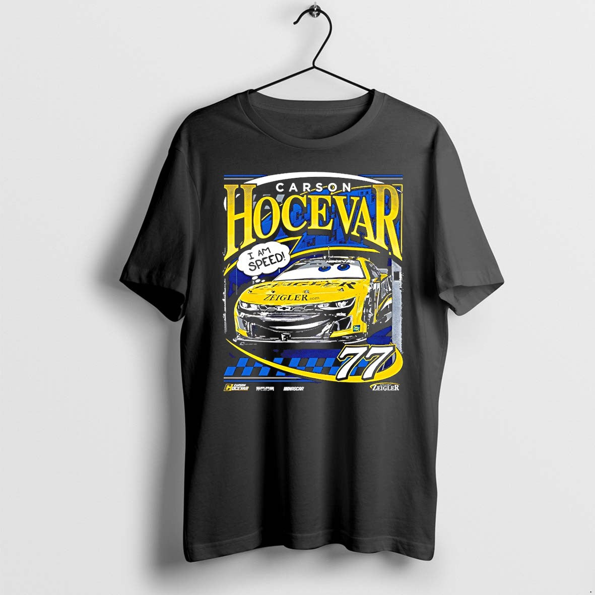 Original Carson Hocevar 77 I Am Speed Lightning Mcqueen Vintage Tshirts Jpg