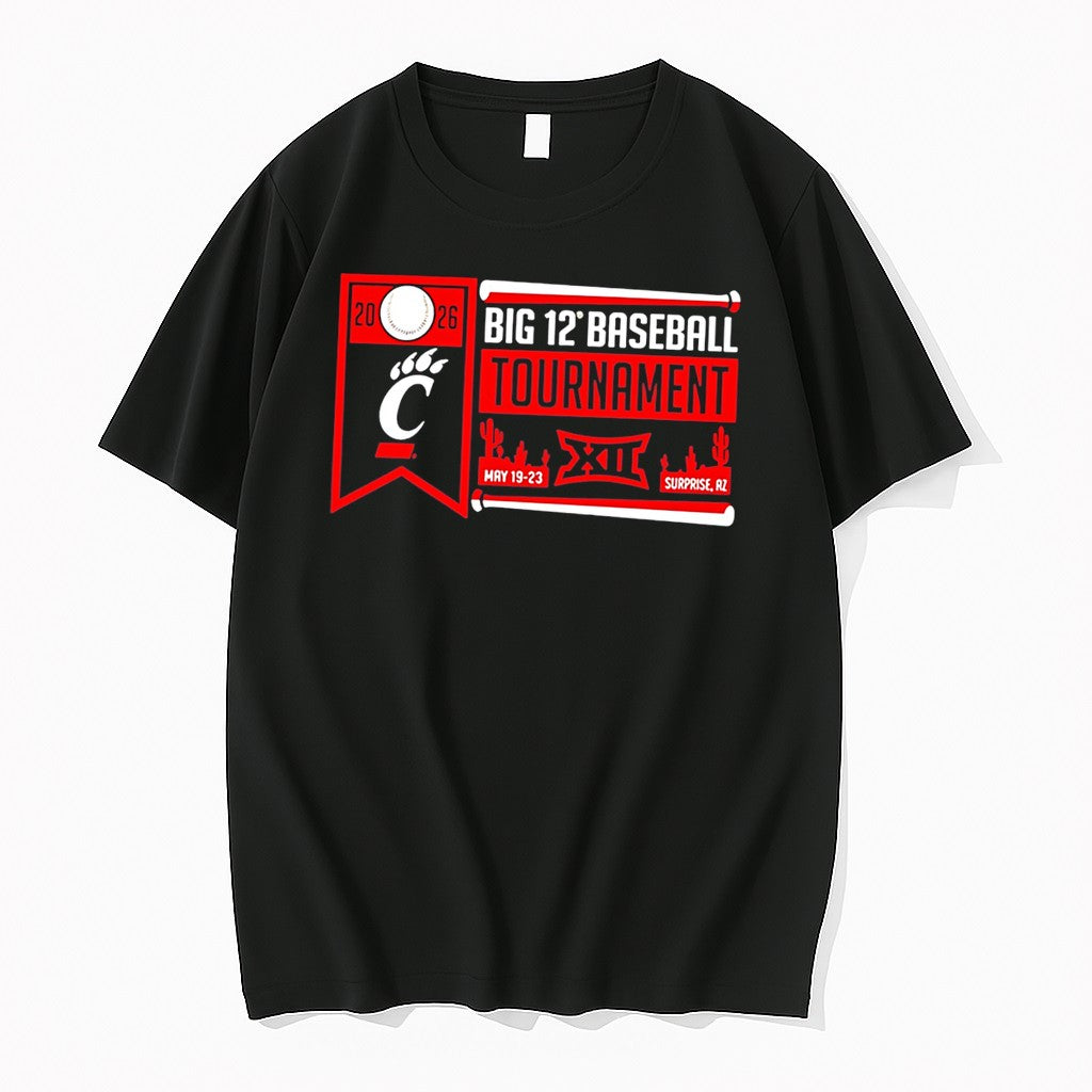 Original Cincinnati Bearcats 2026 Big 12 Baseball Tournament Participant Tee Tshirts