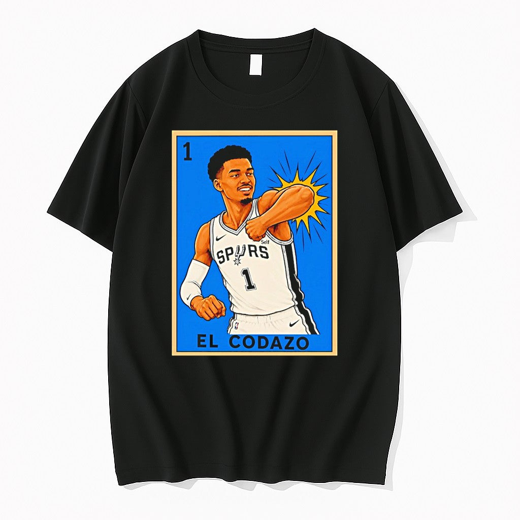 Original Crazy Hispanic Victor Wembanyama San Antonio Spurs El Codazo Tshirts