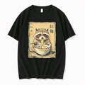 Original Cute Raccoon Eating Ramen Japanese Cuisine Tshirts Jpg