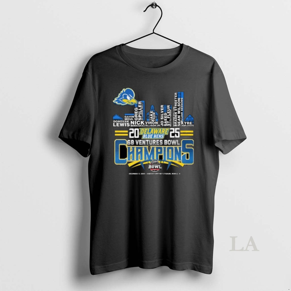 Original Delaware Blue Hens 2025 68 Ventures Bowl Champions City Skylines T-Shirts, Hoodie, Sweatshirt | PureTeeCo.com