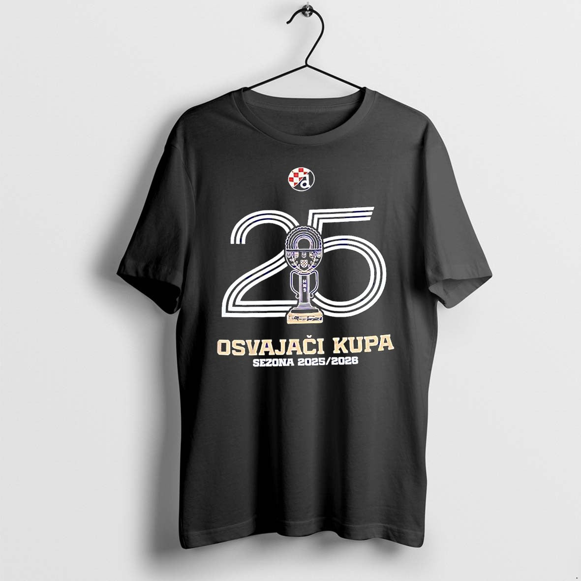 Original Dinamo Zagreb 25th Anniversary Hns Cup Winners 2025 2026 Soccer Trophy Tshirts