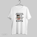 Original Easily Distracted By Books And Cats