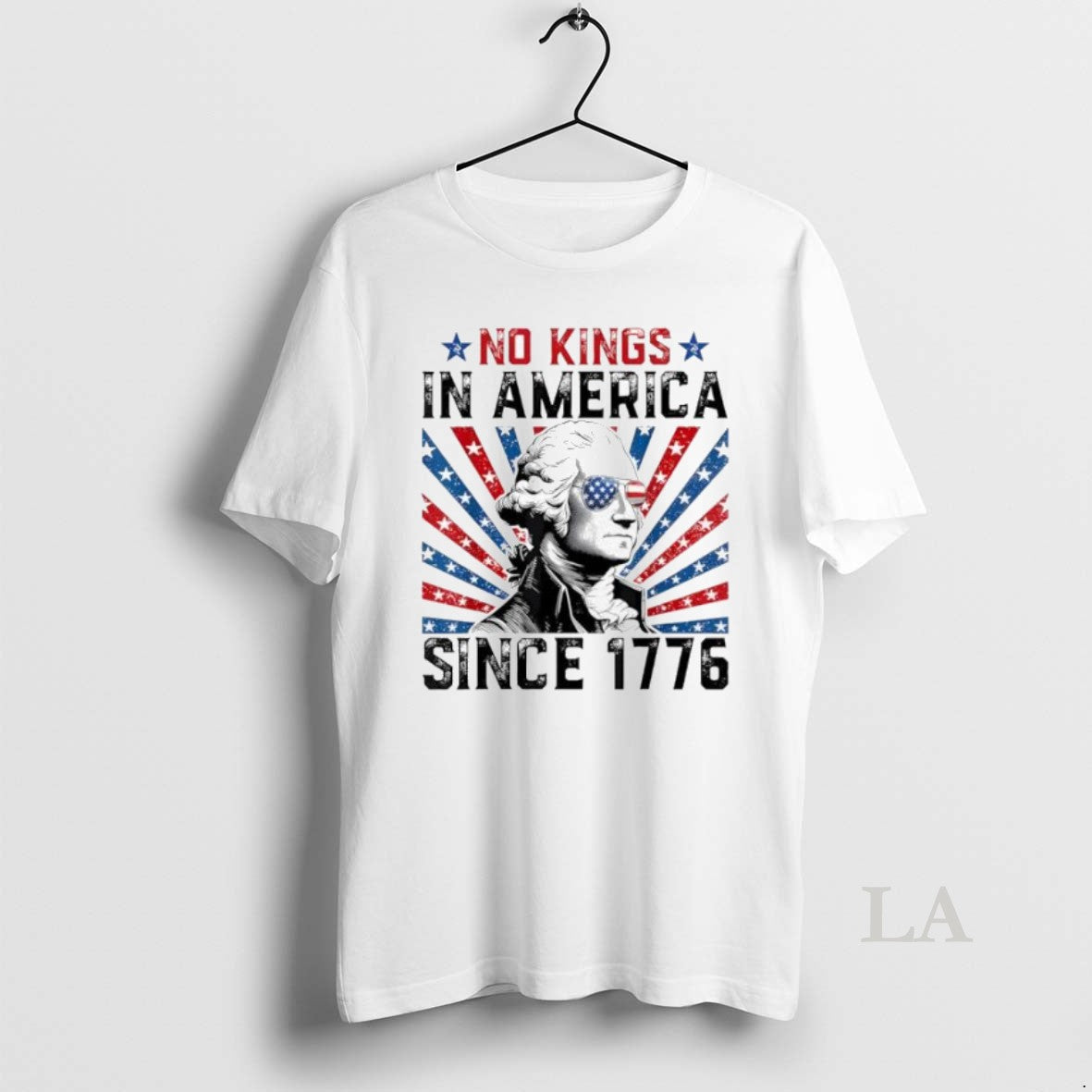 Original George Washington No Kings In America Since 1776 Retro