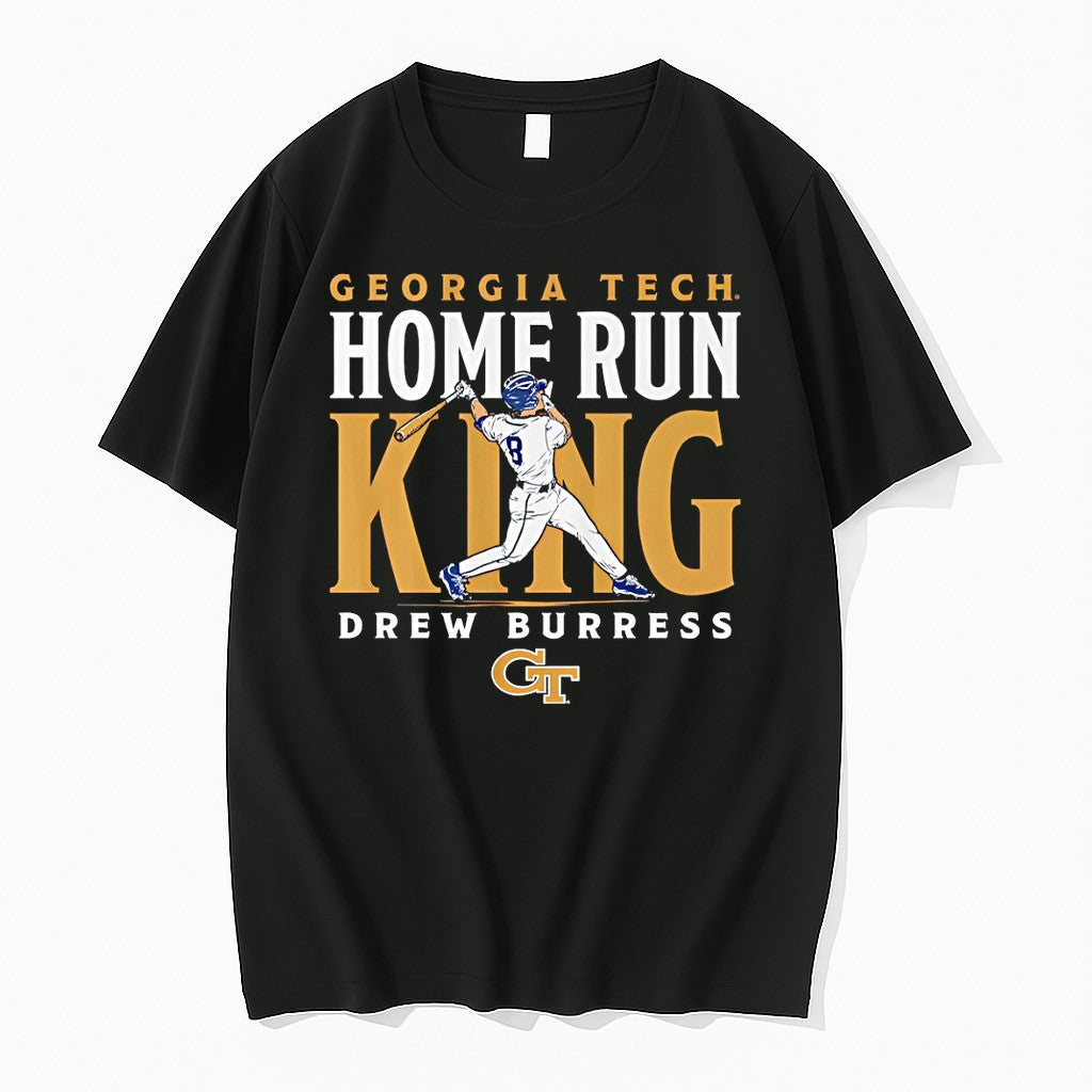 Original Georgia Tech Baseball Drew Burress Home Run King Tshirts Jpg