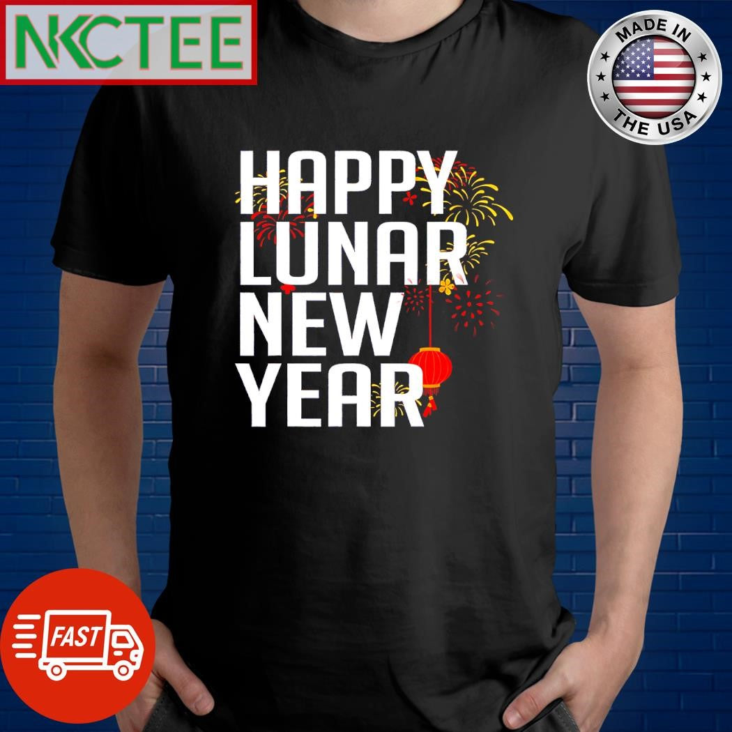 Original Happy Lunar New Year firework shirt