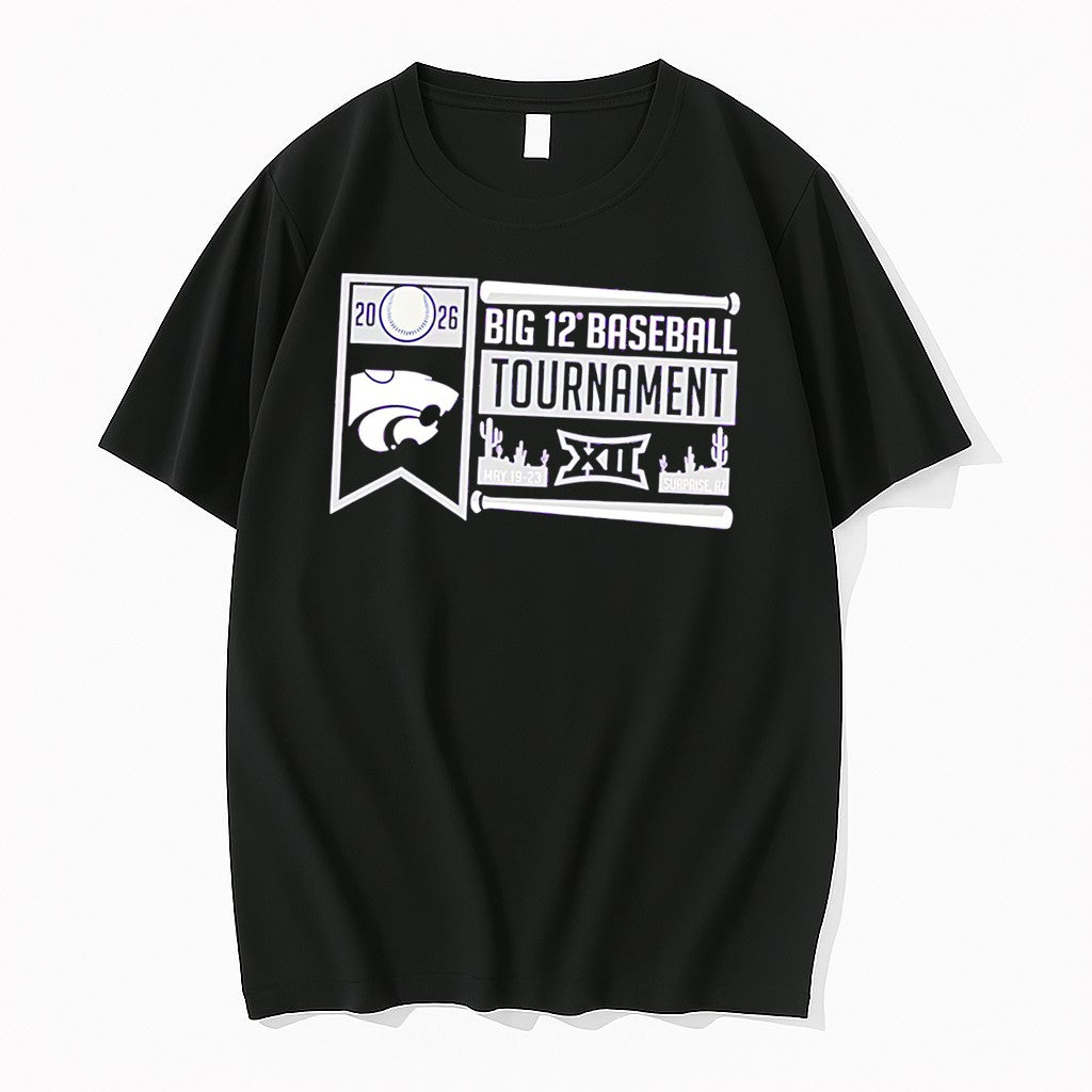 Original K State Wildcats 2026 Big 12 Baseball Tournament Participant Tee Tshirts