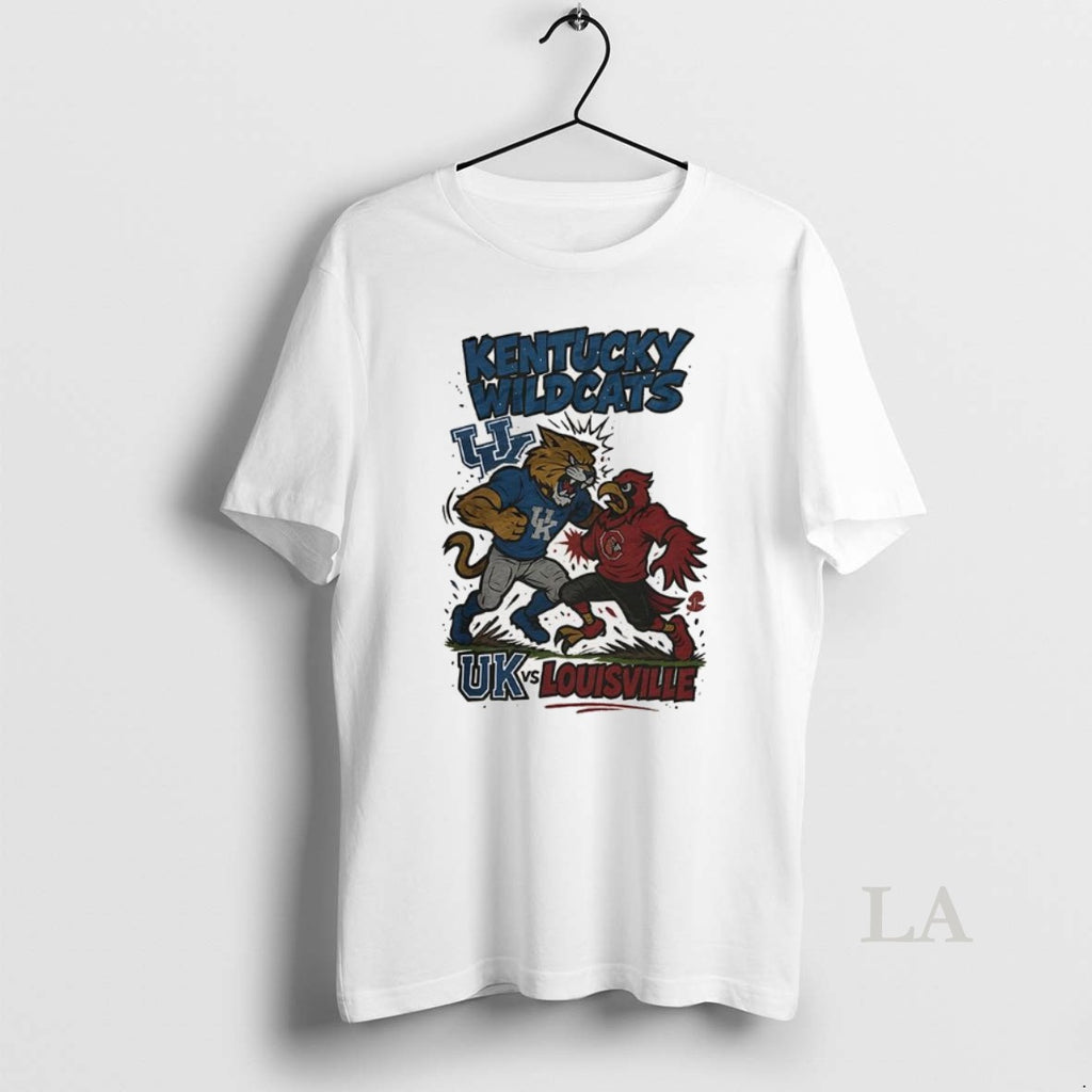 Original Kentucky Wildcats Vs Louisville Cardinals Ncaa 2025 Artwork Mascot Fight Retro T-Shirts, Hoodie, Sweatshirt