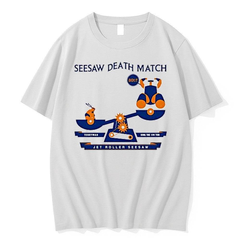 Original Kinnikuman Seesaw Death Match 80t Terryman King The 100 Ton Jet Roller Seesaw Tshirts