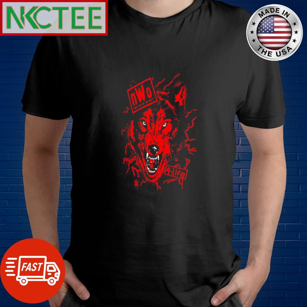 Original Lightning Wolfpac nWo new world order 4-life shirt