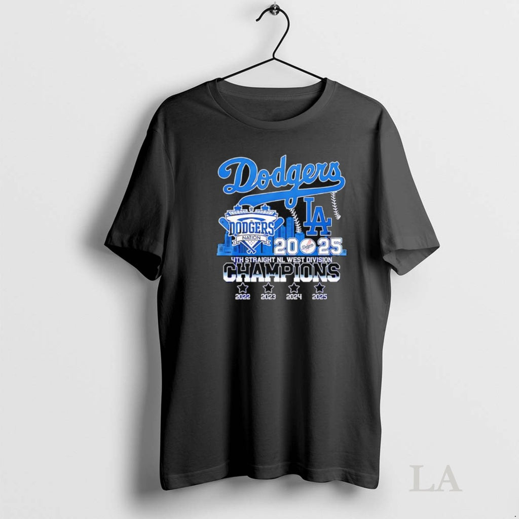 Original Los Angeles Dodgers 2022 2023 2024 2025 4th Straight Nl West Division Champions