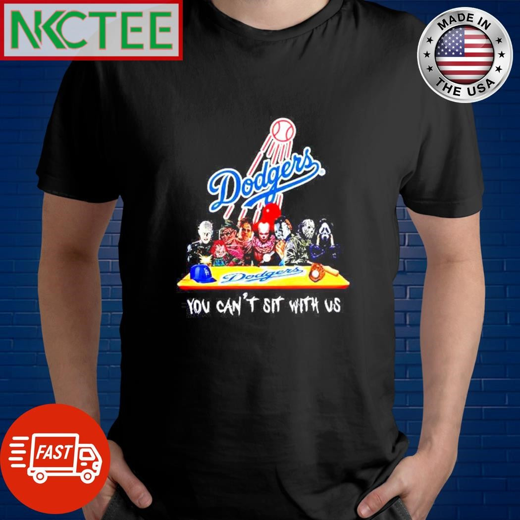 Original Los Angeles Dodgers Mlb Horror Movies characters You Can’t Sit With Us Halloween shirt