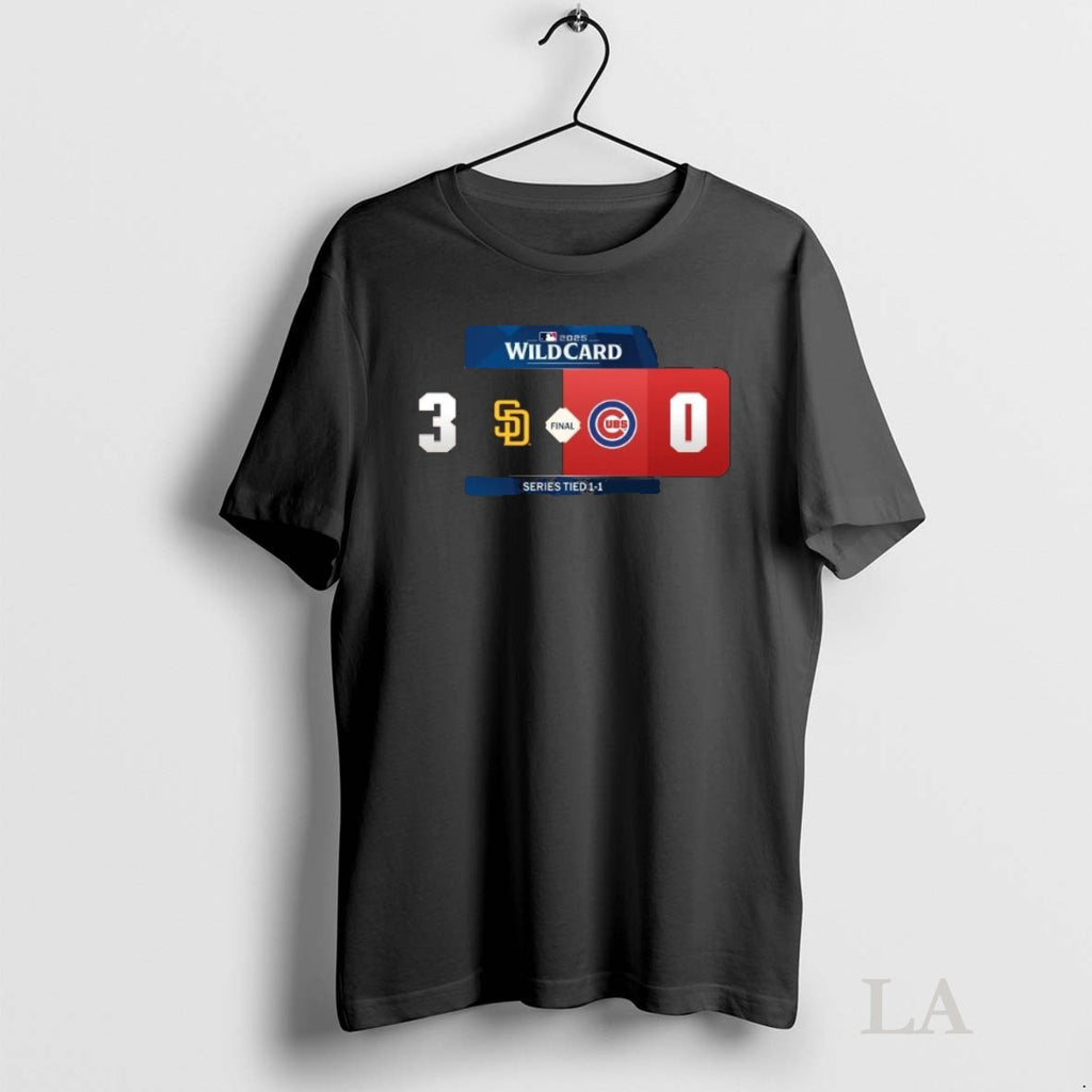Original Mlb Wild Card 2025 San Diego Padres 3 0 Chicago Cubs Final Series Tied