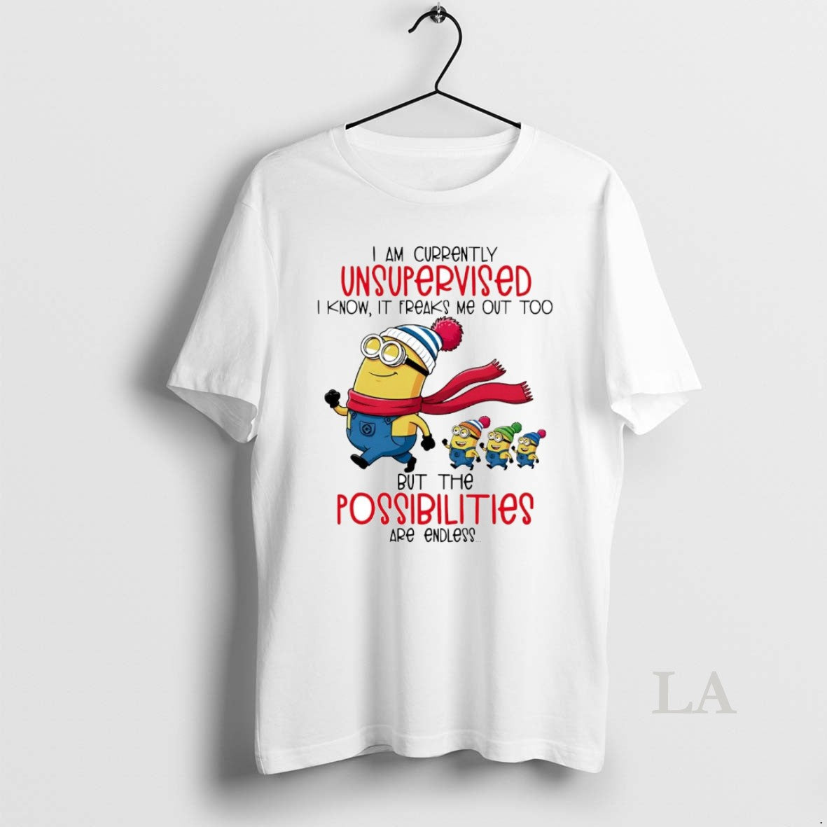 Original Minions I Am Currently Unsupervised I Know It Freaks Me Out T-Shirts, Hoodie, Sweatshirt | PureTeeCo.com