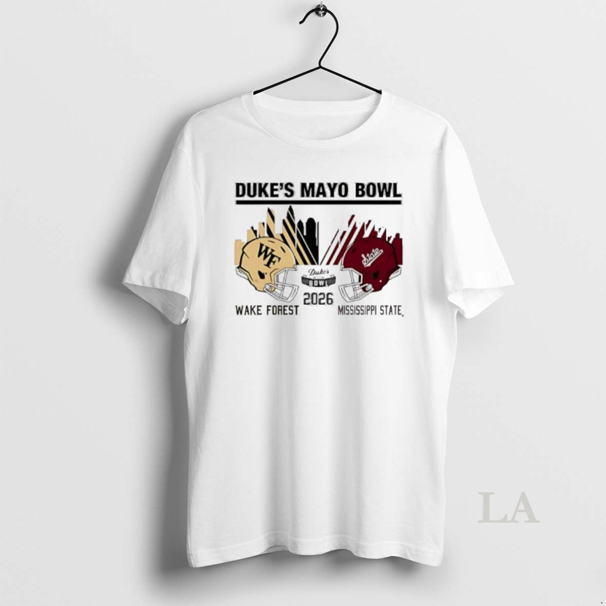 Original Mississippi State Vs Wake Forest 2026 Dukes Mayo Bowl Match Up Skyline T-Shirts, Hoodie, Sweatshirt | PureTeeCo.com