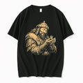 Original Mongol Warrior Holding Butterfly Engraved Illustration Tshirts Jpg