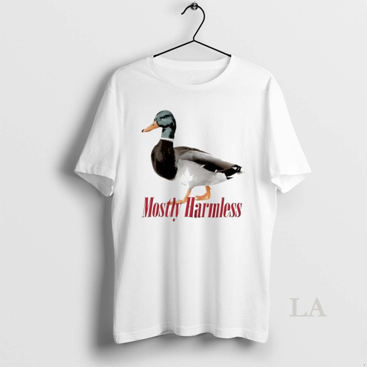 Original Mostly Harmless Mallard Funny Animal Womens T-Shirts, Hoodie, Sweatshirt | PureTeeCo.com