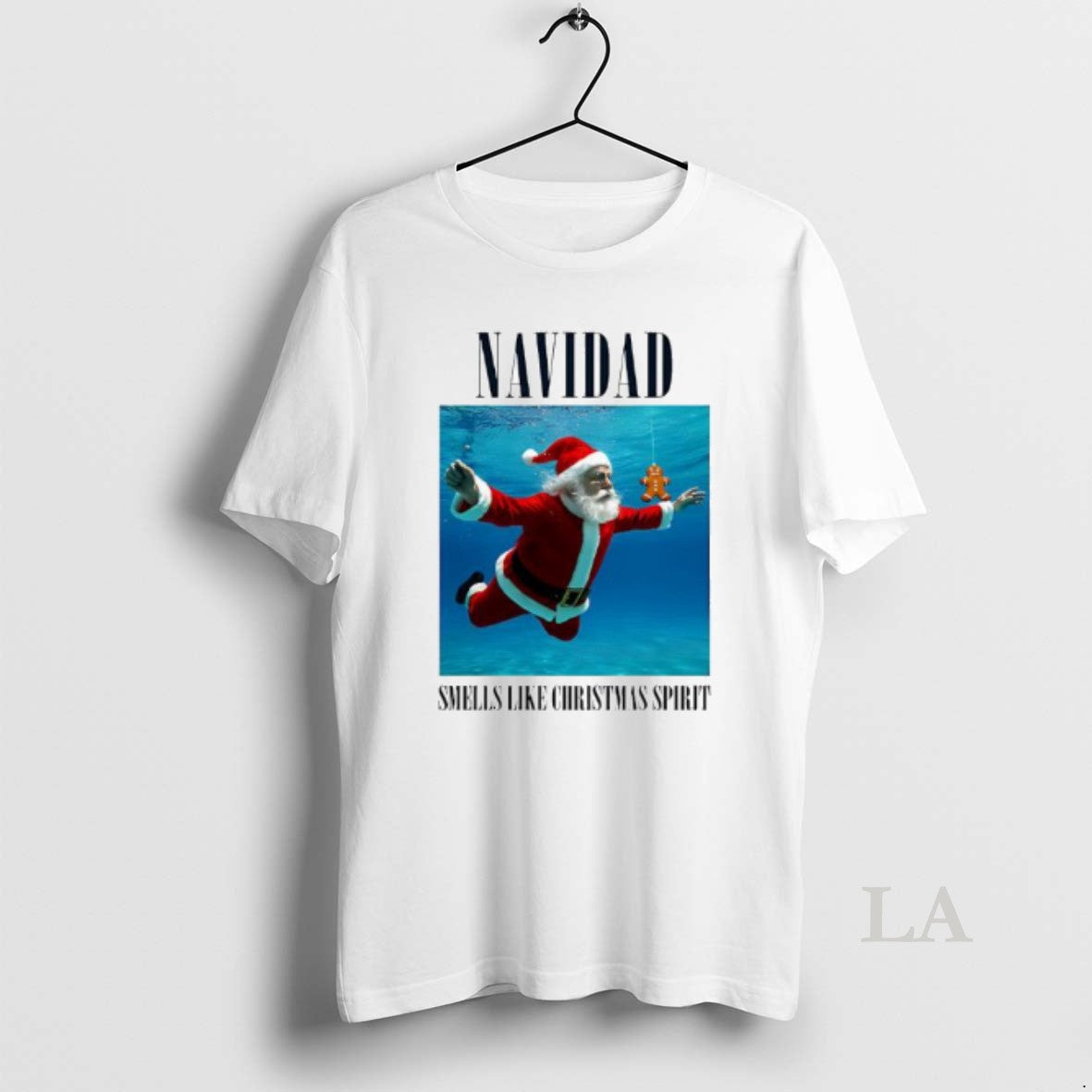 Original Navidad Smells Like Christmas Spirit Santa Claus Underwater T-Shirts, Hoodie, Sweatshirt | PureTeeCo.com