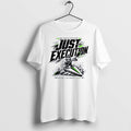 Original No Hesitation Just Execution Kayaker Motivational Water Sports Paddling Slogan 2026 White Tshirts