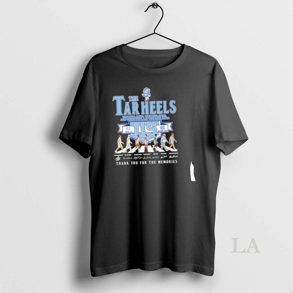 Original North Carolina Tar Heels Lennie Rosenbluth And Players Abbey Road Signatures T-Shirts, Hoodie, Sweatshirt