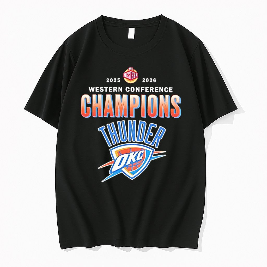 Original Oklahoma City Thunder Finals Western Conference Champions 2025 2026 Retro Tshirts