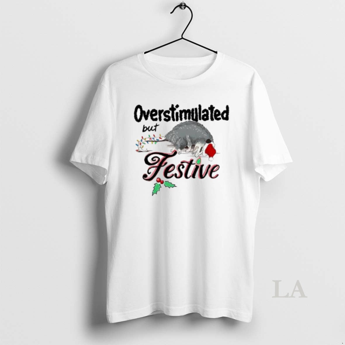 Original Overstimulated But Festive Christmas Lights T-Shirts, Hoodie, Sweatshirt | PureTeeCo.com
