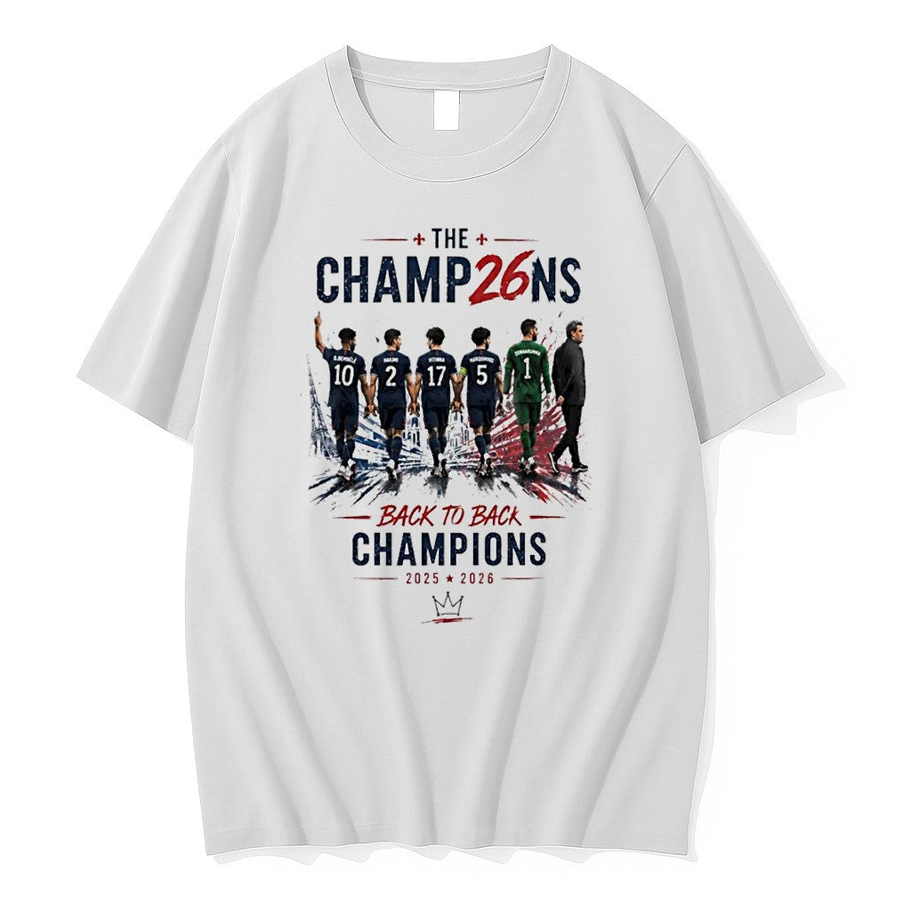 Original Psg Back To Back Champions 2025 2026 The Champ26ns Tshirts Jpg