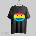 Original Pansexual Pride Flag Pumpkin Face Jack O Lantern Halloween Pansexual