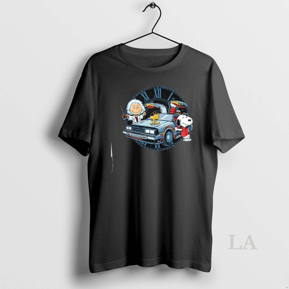 Original Peanuts Characters Back To The Future Time Travel Buddies Graphic T-Shirts, Hoodie, Sweatshirt | PureTeeCo.com