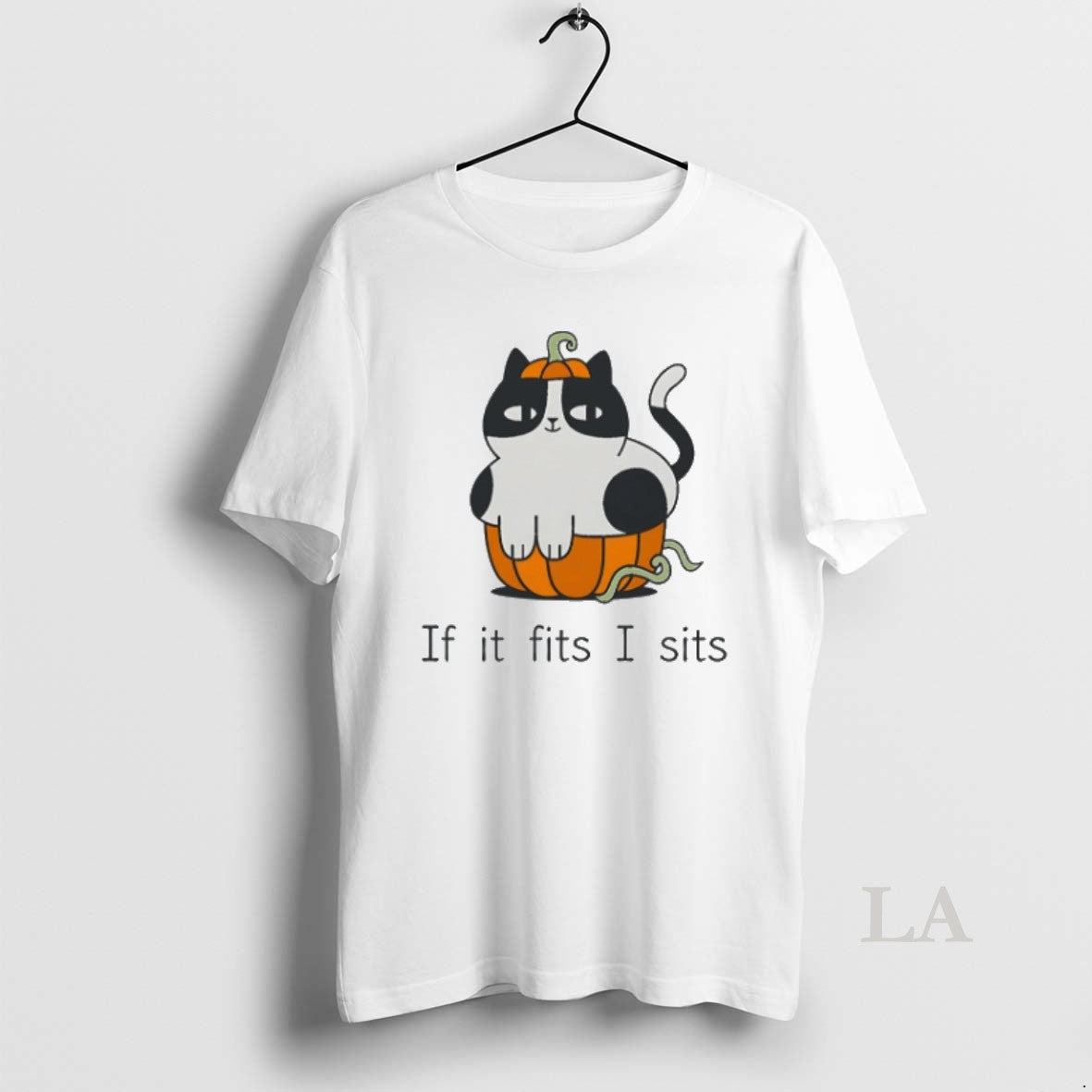 Original Pumpkin Cat If It Fits I Sits Halloween