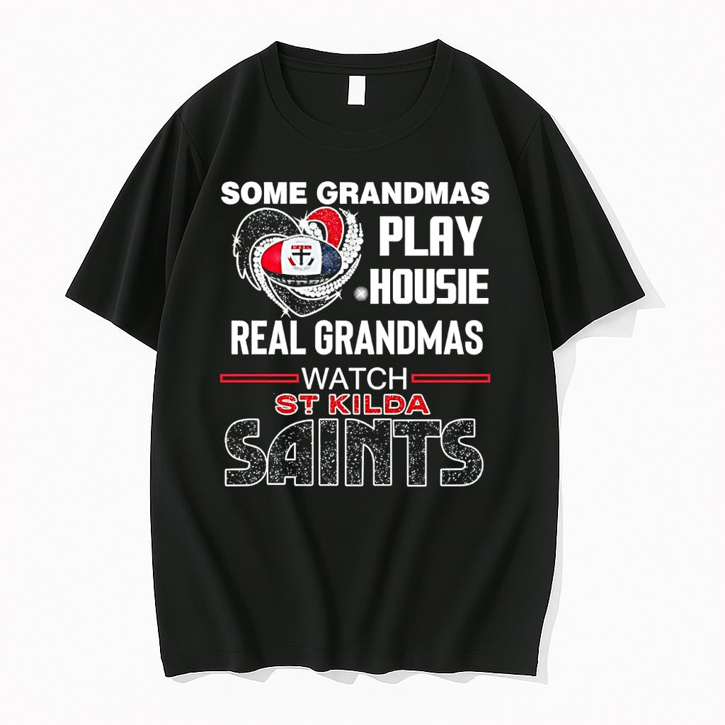 Original Real Grandmas Watch St Kilda Saints Afl Football Heart Tshirts Jpg