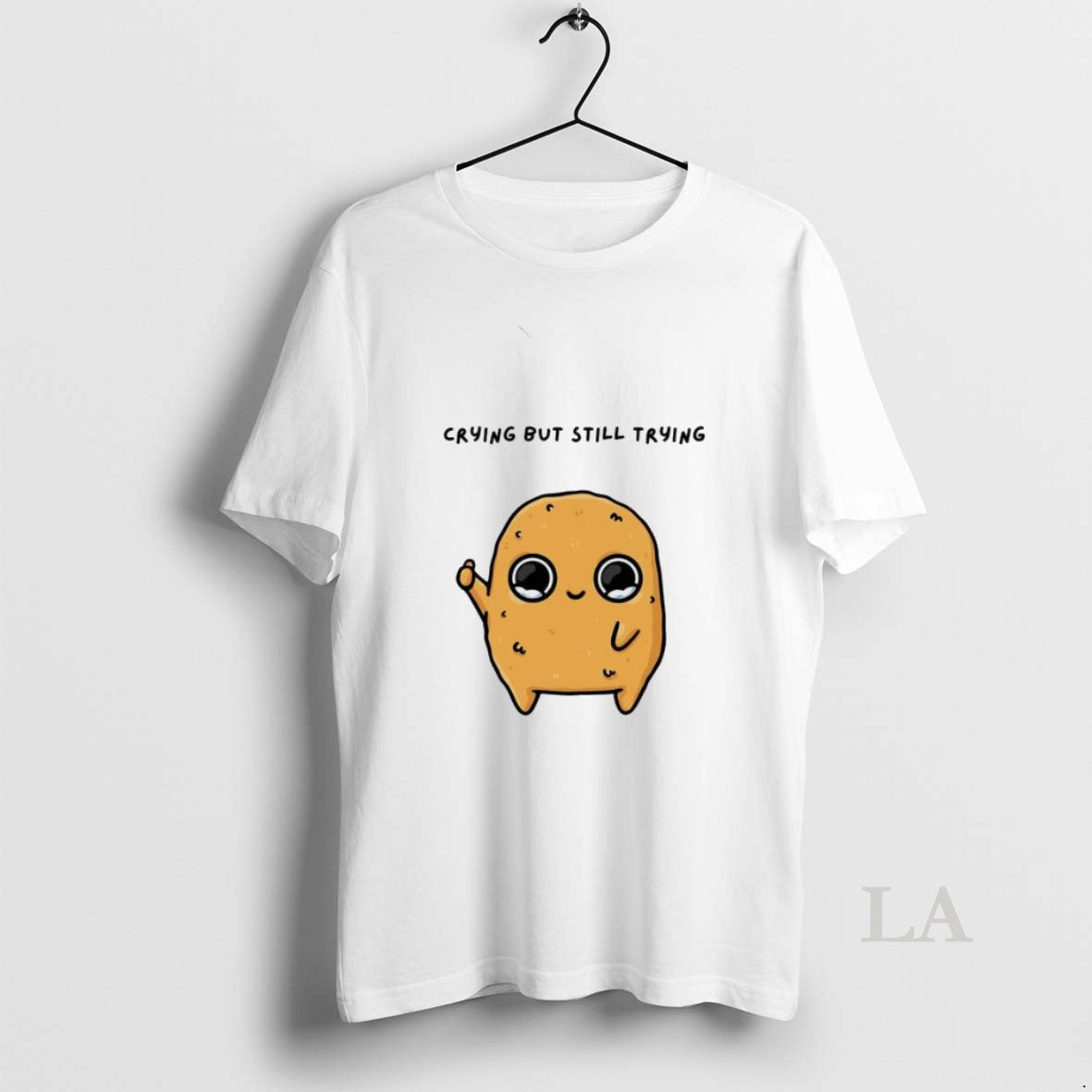 Original Sad Nuggie Crying But Trying Mascot Cartoon Womens T-Shirts, Hoodie, Sweatshirt | PureTeeCo.com