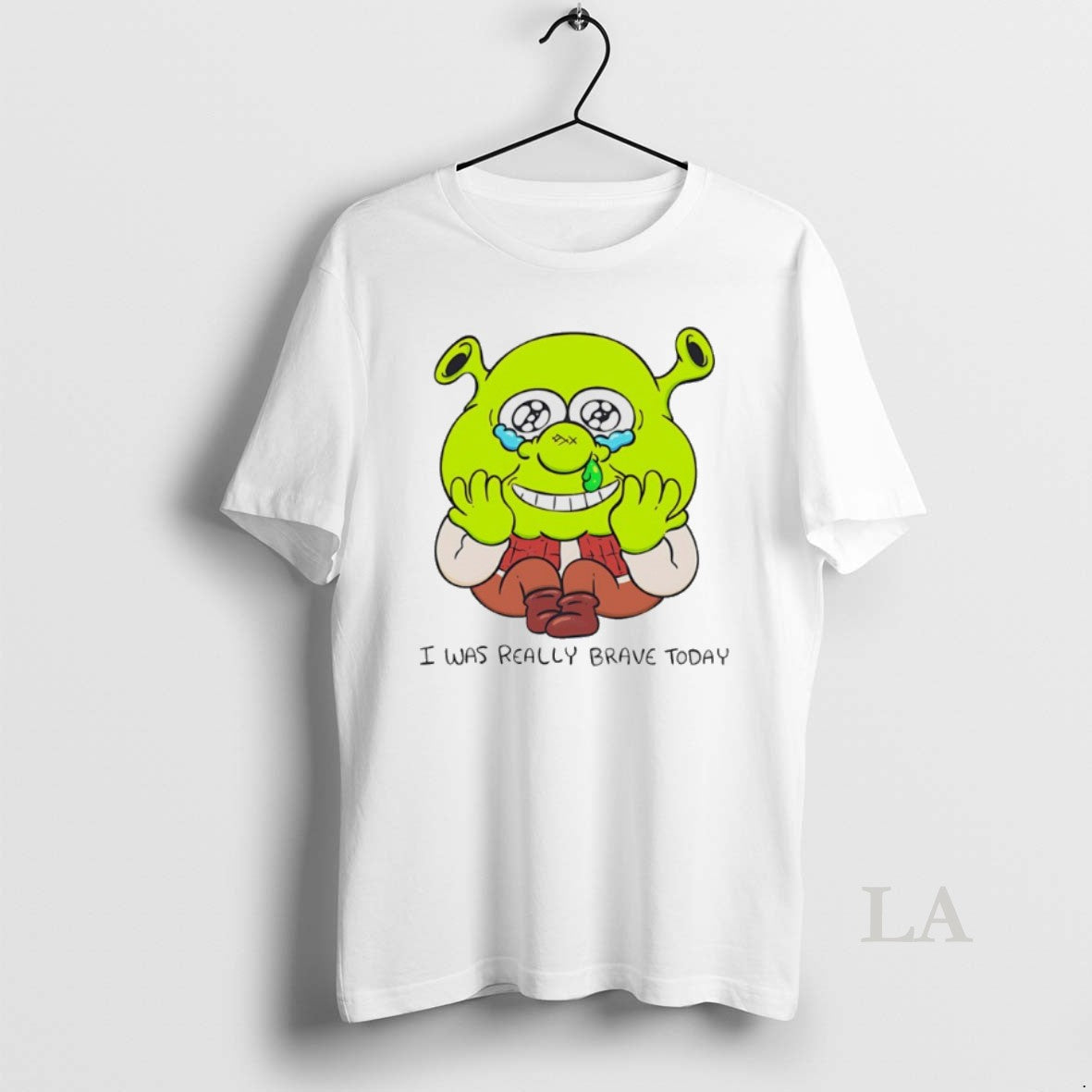 Original Shrek I Was Ready Brave Today Chibi T-Shirts, Hoodie, Sweatshirt | PureTeeCo.com