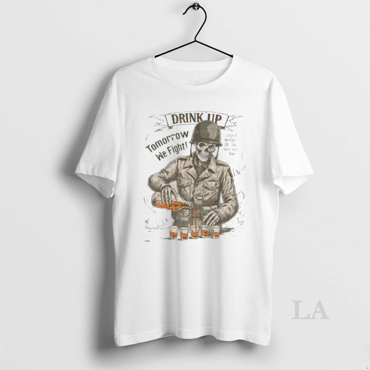 Original Skeleton Drink Up Tomorrow We Fight T-Shirts, Hoodie, Sweatshirt | PureTeeCo.com