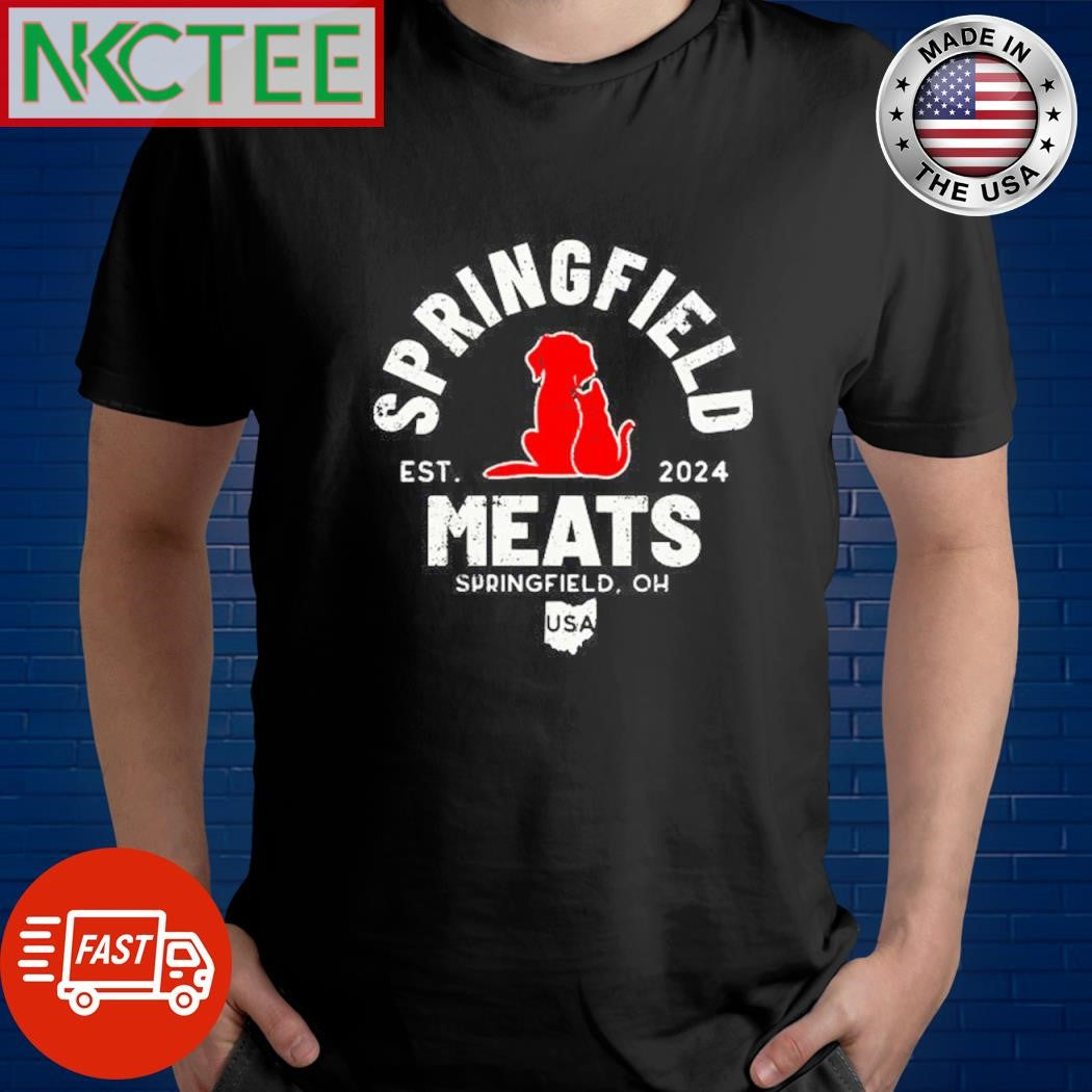 Original Springfield OH USA Meats est 2024 cat dog shirt
