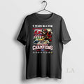 Original Tampa Bay Buccaneers Nfc South Champions 5 Years In A Row Mascot Sweeps Away T-Shirts, Hoodie, Sweatshirt