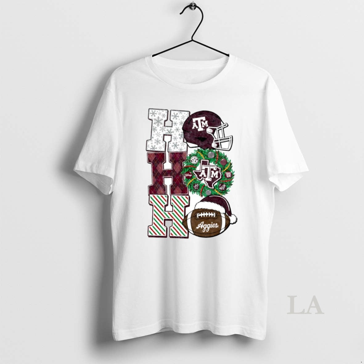 Original Texas A And M Aggies Ho Ho Ho Christmas Helmet Circle T-Shirts, Hoodie, Sweatshirt | PureTeeCo.com