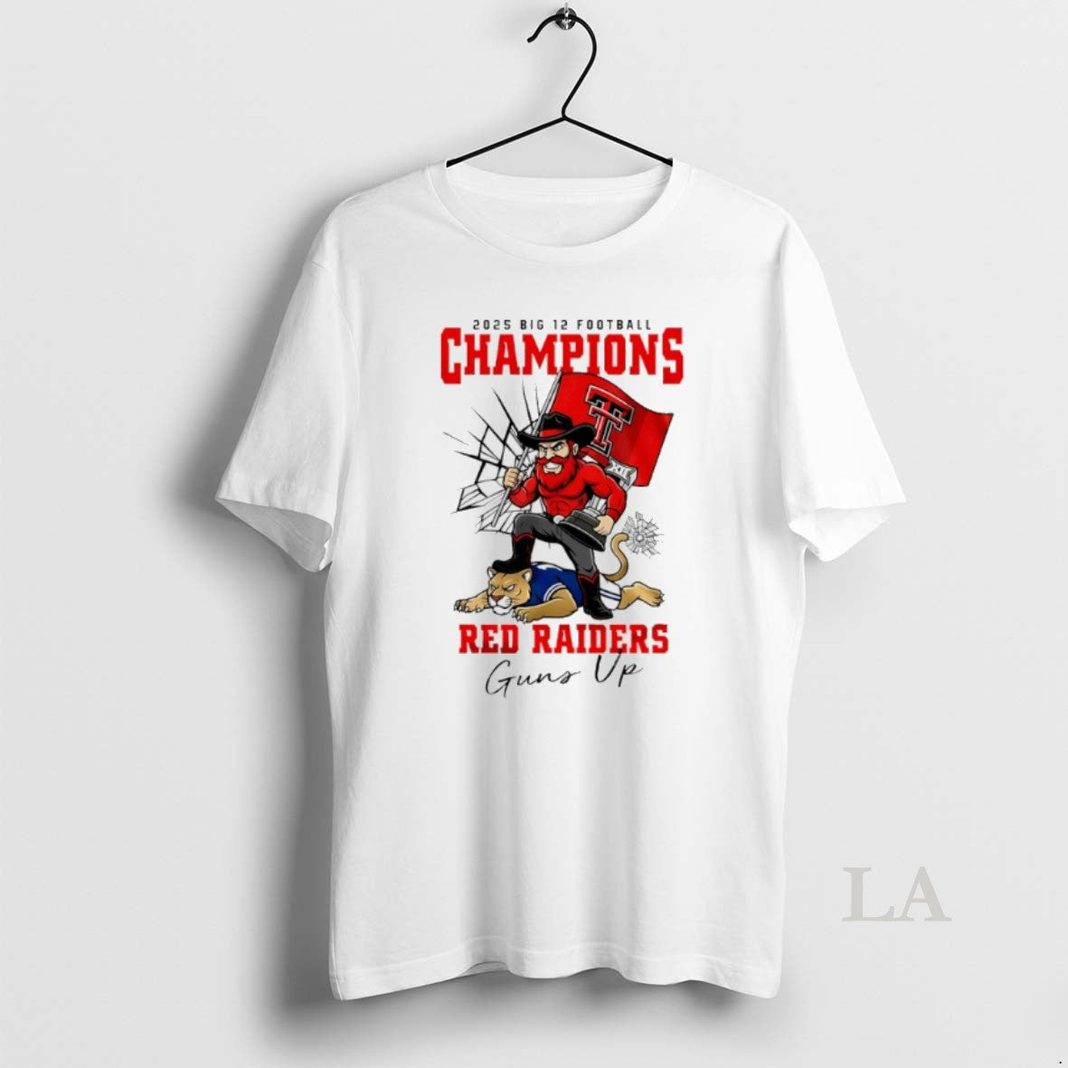 Original Texas Tech Red Raiders Ncaa 2025 Big 12 Football Champions Guns Up T-Shirts, Hoodie, Sweatshirt | PureTeeCo.com
