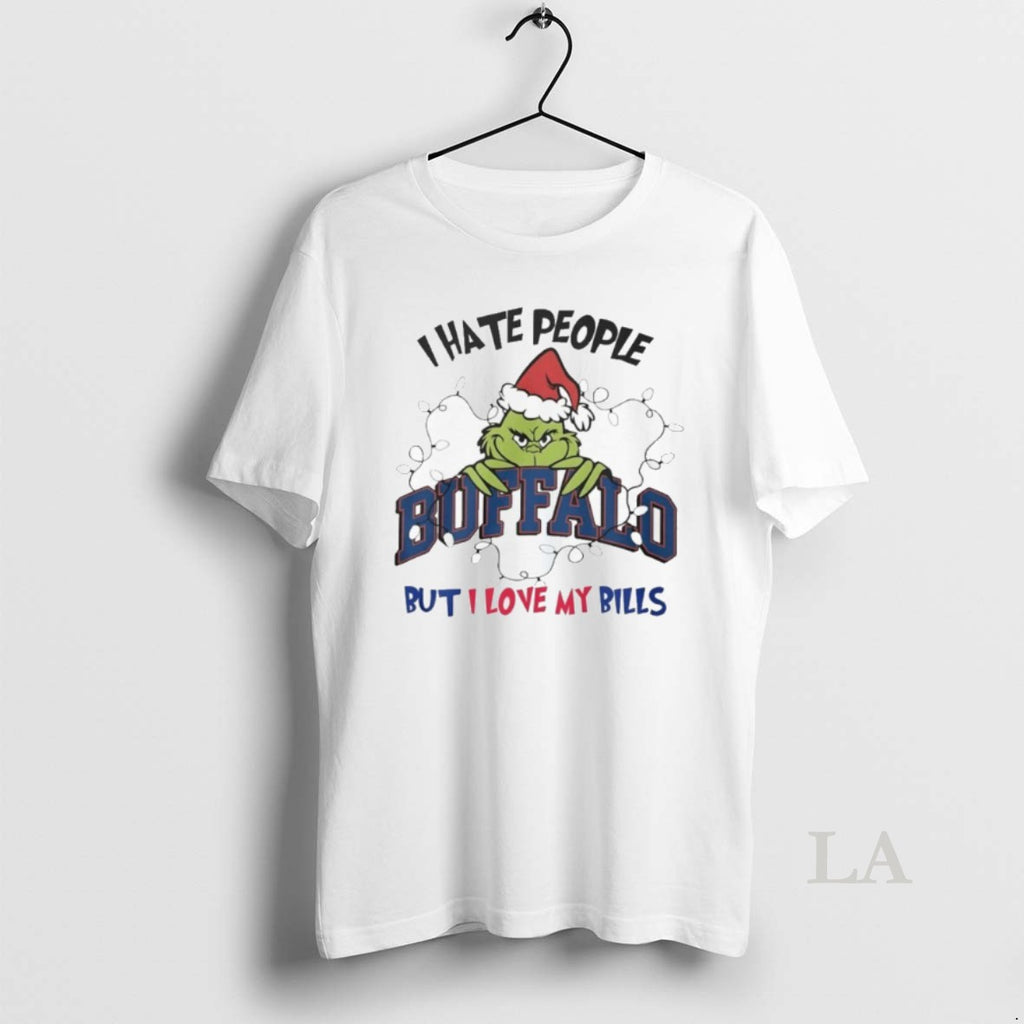 Original The Grinch I Hate People Buffalo But I Love My Bills T-Shirts, Hoodie, Sweatshirt | PureTeeCo.com