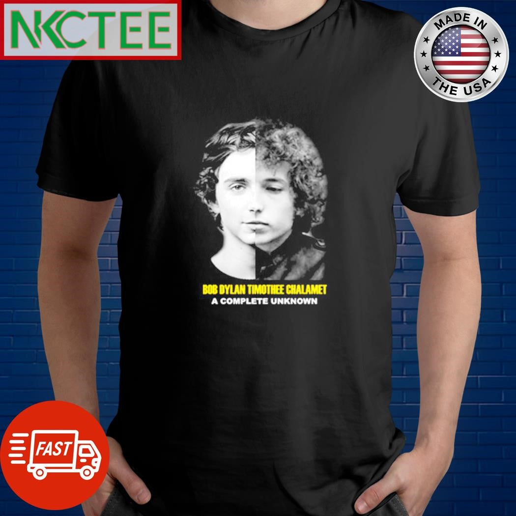 Original Timothee Chalamet half Bob Dylan A Complete unknown shirt