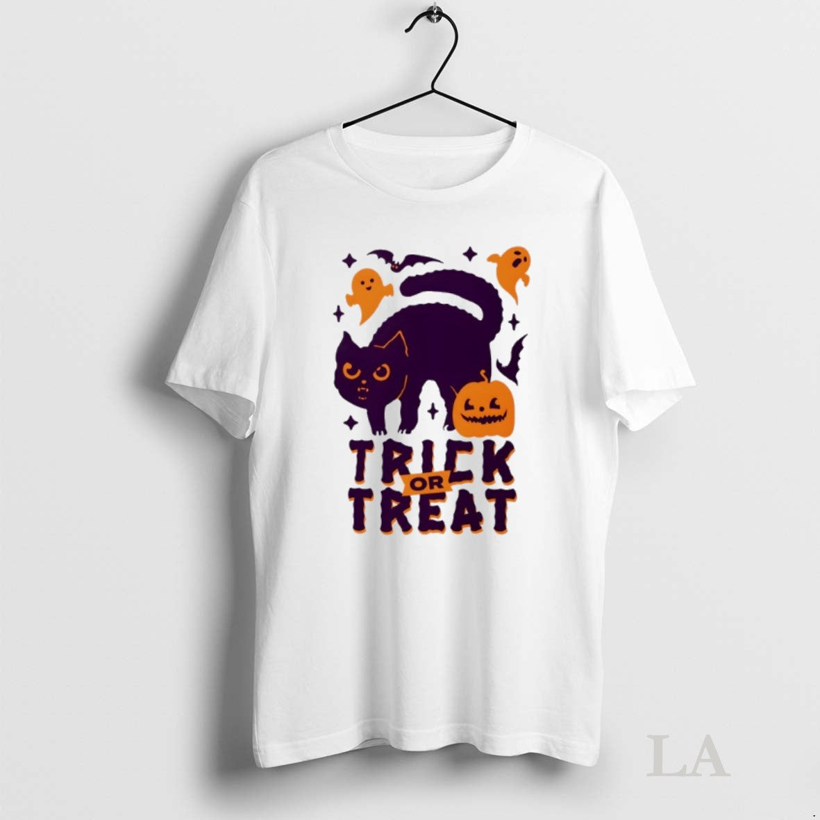 Original Trick Or Treat Cat And Pumpkin Halloween