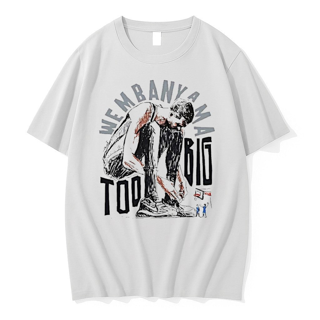 Original Victor Wembanyama San Antonio Spurs Basketball Too Big Art Cartoon 1 Tshirts