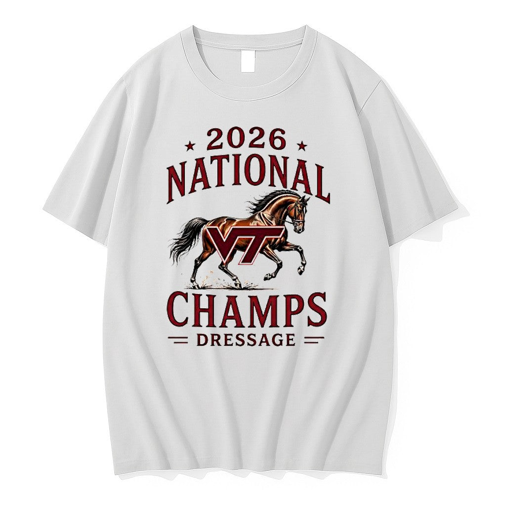Original Virginia Tech Ncaa 026 National Champs Dressage Horse Tshirts Jpg