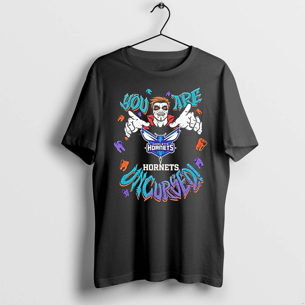 Original Wwe Drops Danhausen X Charlotte Hornets You Are Uncursed Tshirts Jpg