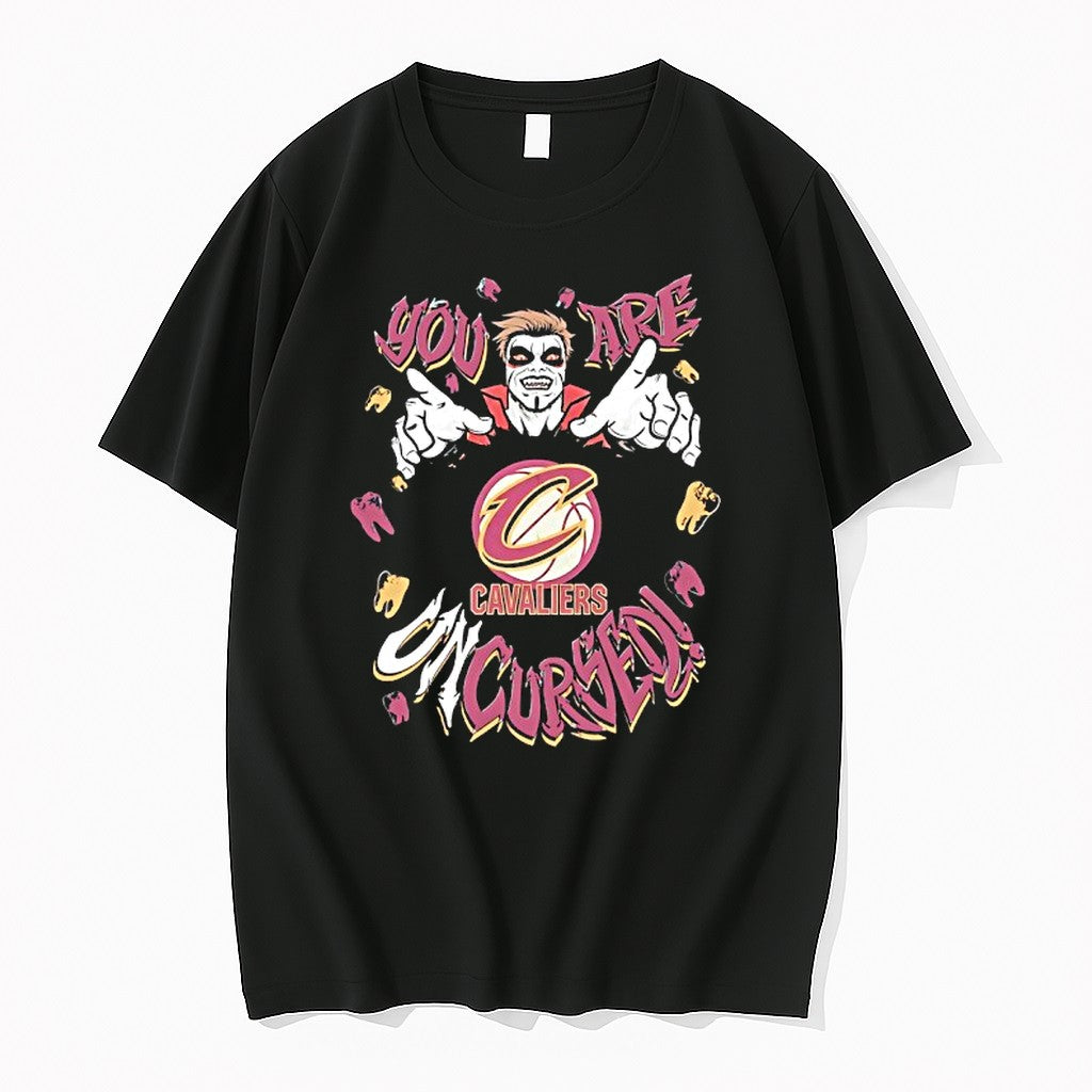 Original Wwe Drops Danhausen X Cleveland Cavaliers You Are Uncursed Horror Tshirts