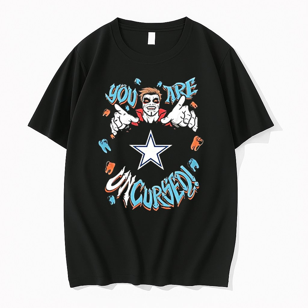 Original Wwe Drops Danhausen X Dallas Cowboys You Are Uncursed Football Tshirts