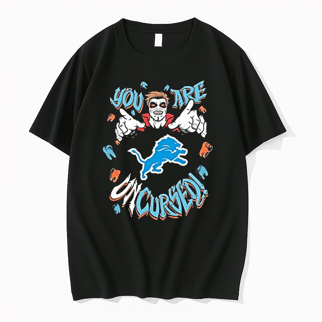 Original Wwe Drops Danhausen X Detroit Lions You Are Uncursed Nfl Tshirts Jpg
